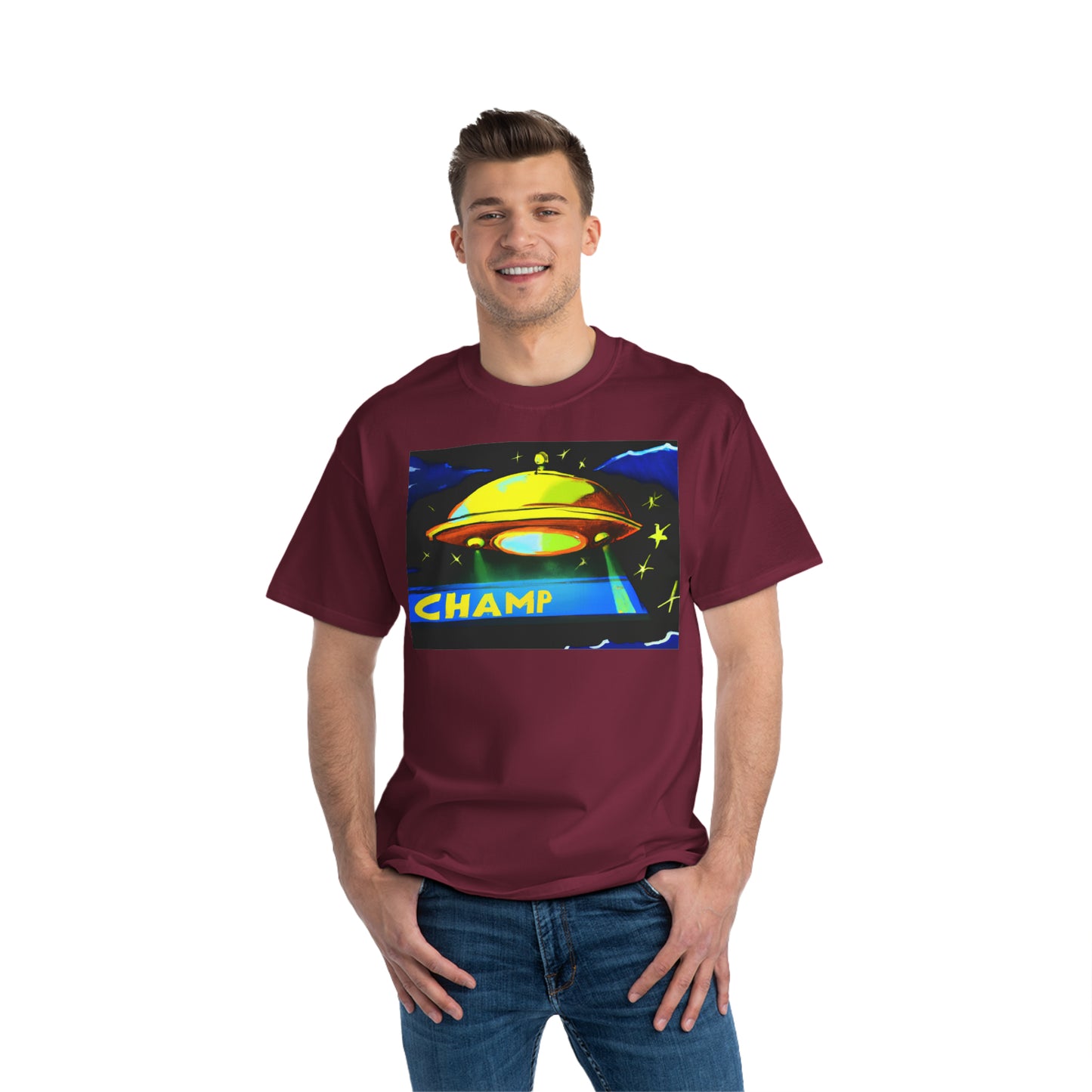 UFO CHAMP 6 - AI Art - Beefy-T® T-Shirt - (S - 6XL Sizes, Multiple Colors)