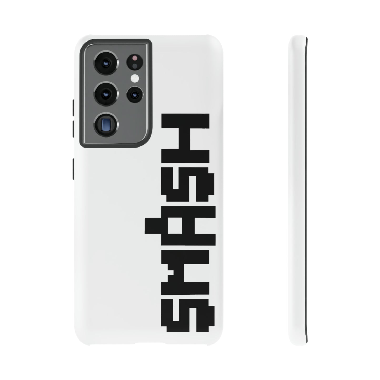 SMASH 8-Bit Logo Samsung Galaxy Phone Tough Cases (Versions S10-S21 Ultra, Plus, FE, E Available)