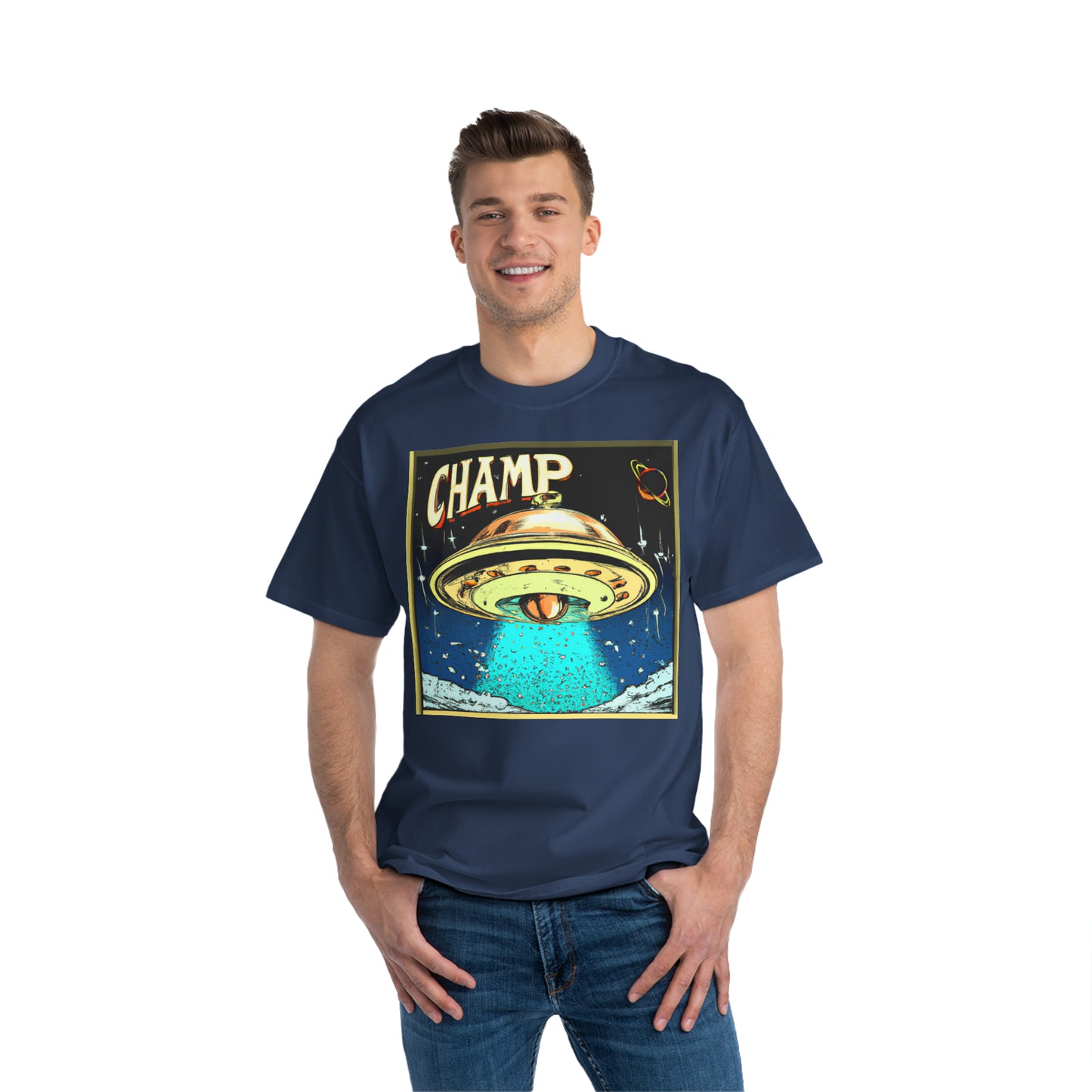 UFO CHAMP 4 - AI Art - Beefy-T® T-Shirt - (S - 6XL Sizes, Multiple Shirt Colors)