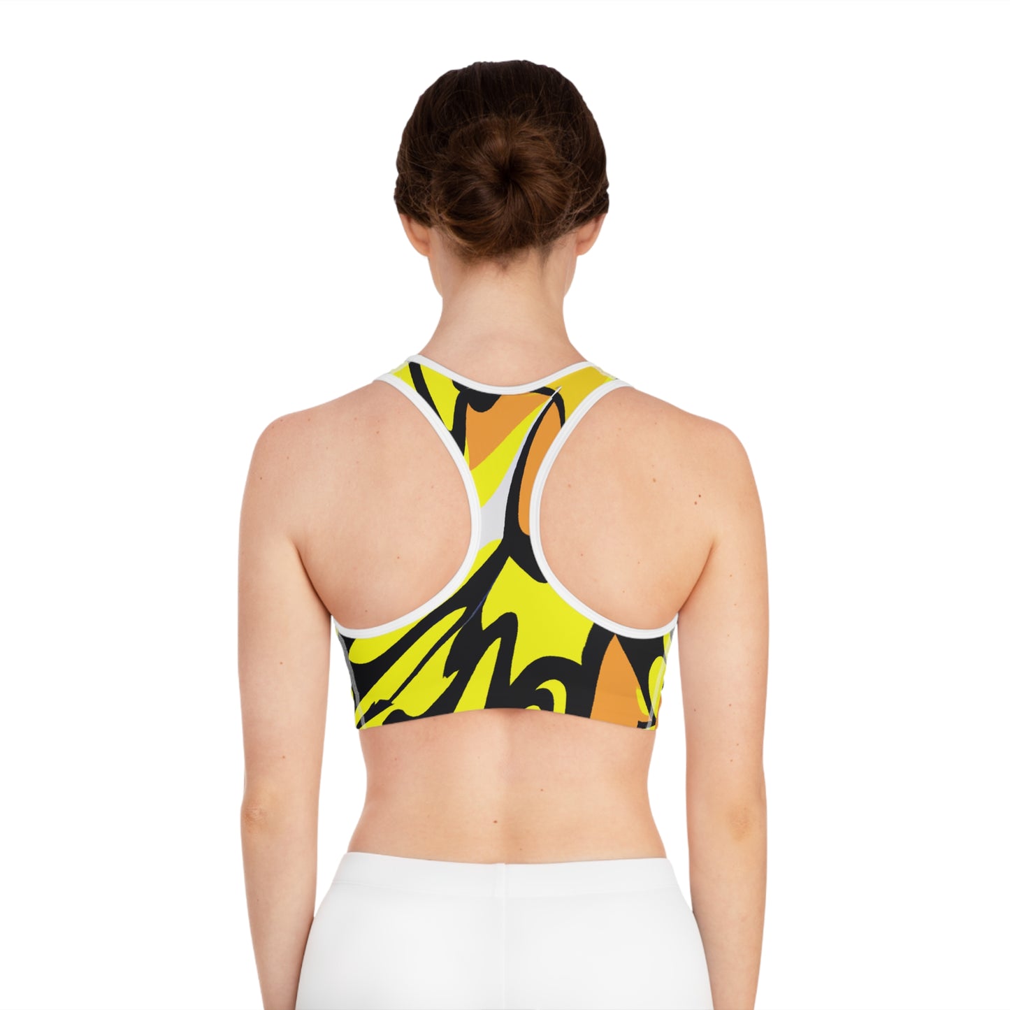 Tiger Swirl - AI Art - Sports Bra (AOP)