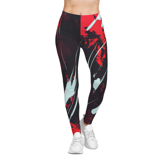 Paint On Rust - AI Art - Women's Casual Leggings (AOP)