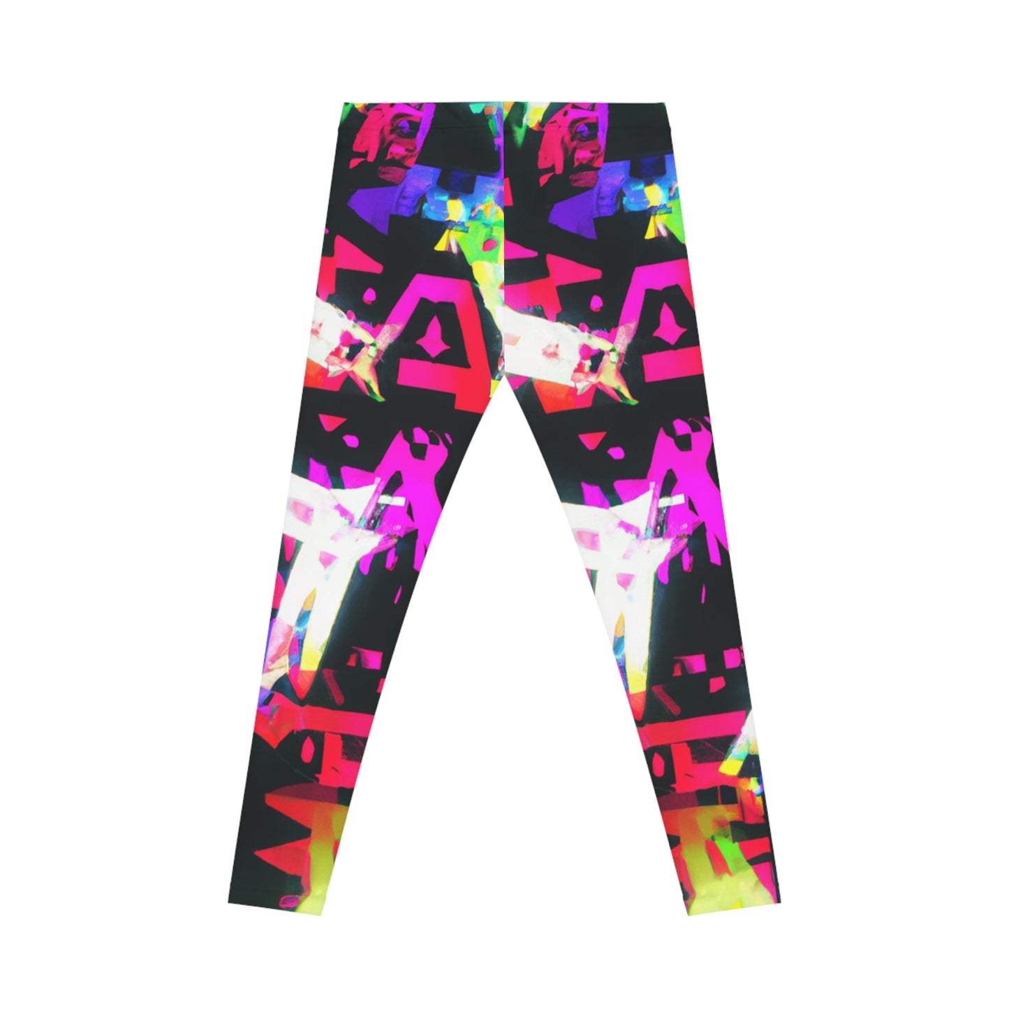 Neon Paintbrush - AI Art - Women's Casual Leggings (AOP)