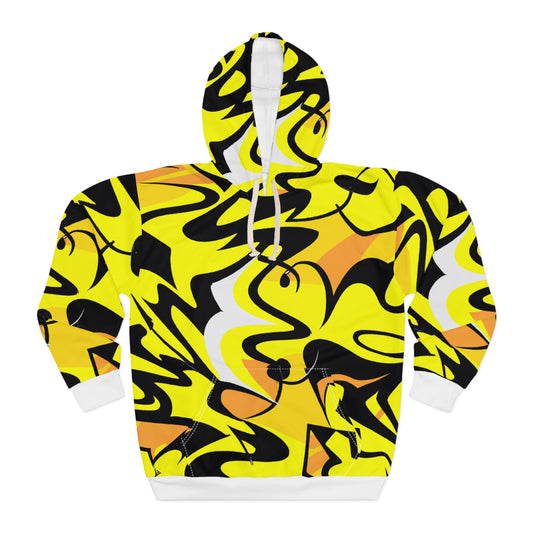 Tiger Swirl - AI Art - Unisex Pullover Hoodie (AOP)