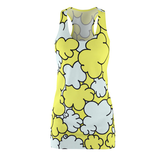 Buttered Popcorn - AI Art - Women's Cut & Sew Racerback Dress