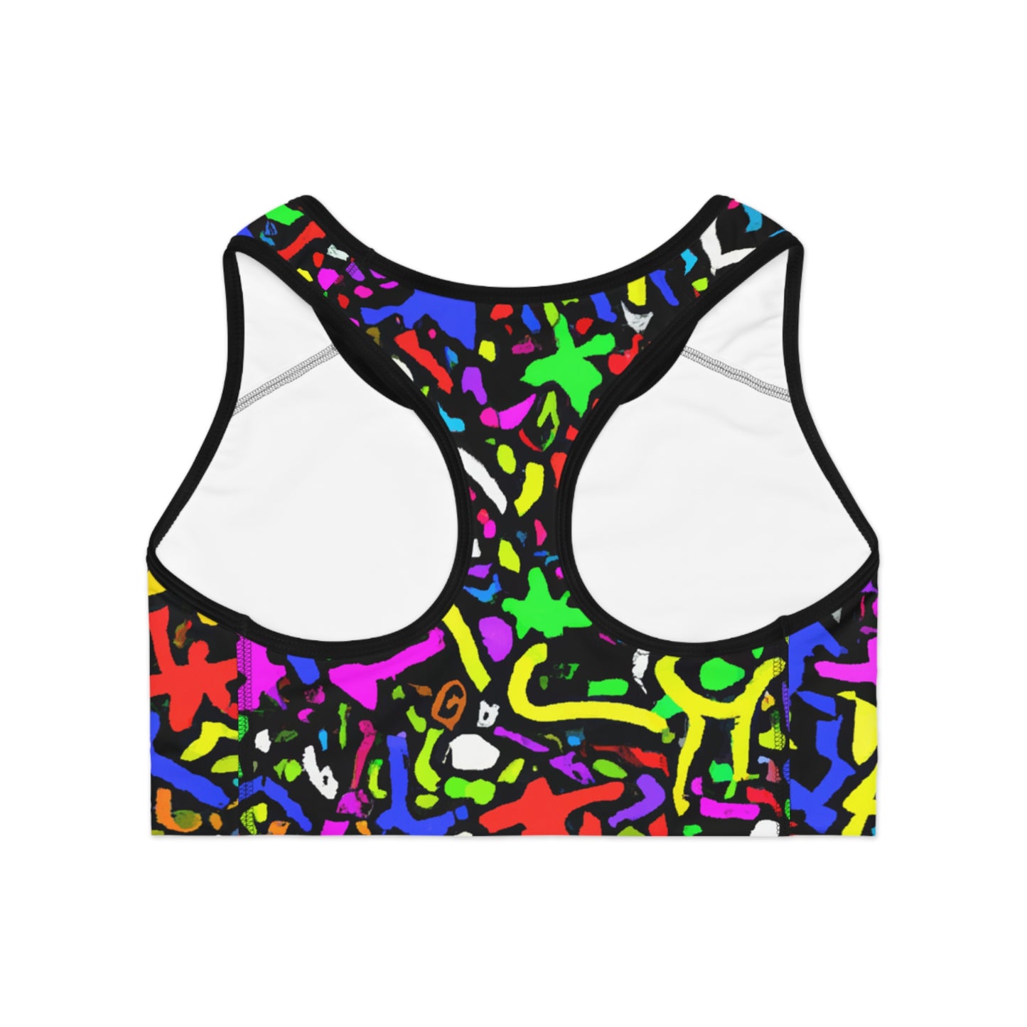 Cartoon Paint Splatter - AI Art - Sports Bra (AOP)