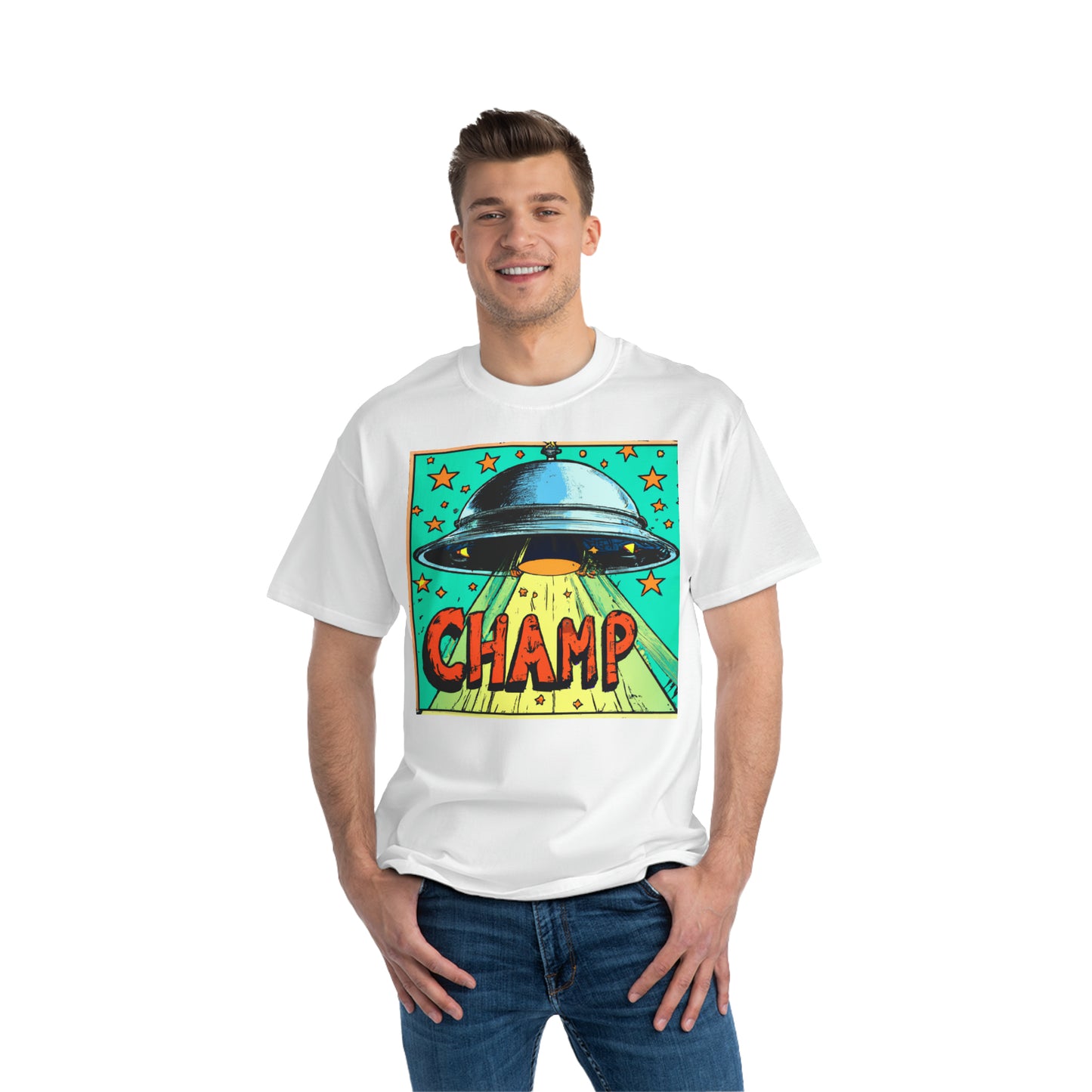 UFO Champ 1 - AI Art - Beefy-T®  Short-Sleeve T-Shirt