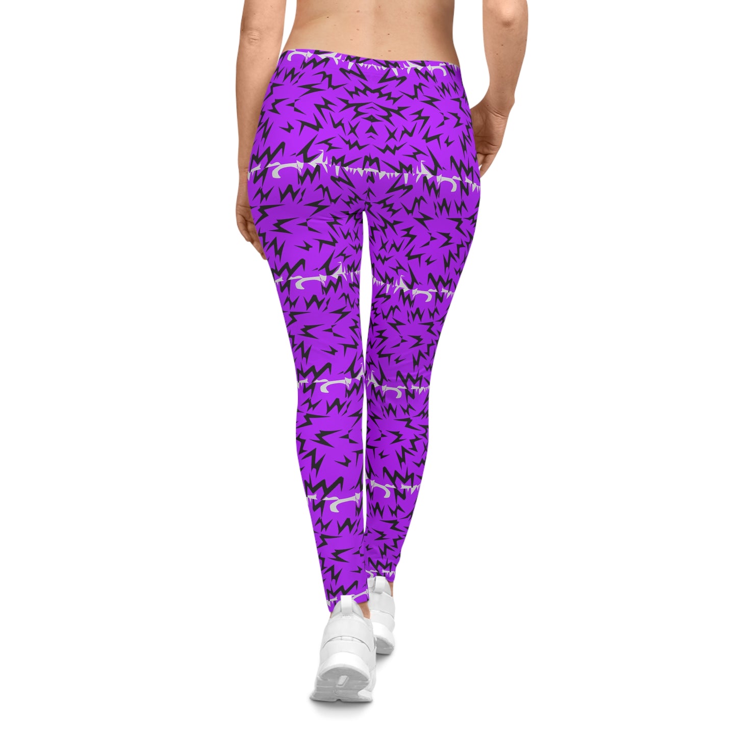 Bat Colony (Purple) - AI Art - Women's Casual Leggings (AOP)