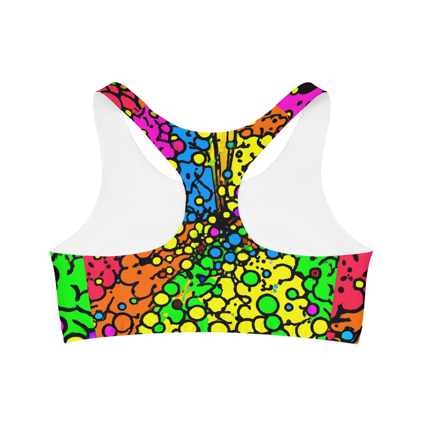 Colorful Foam - AI Art - Seamless Sports Bra