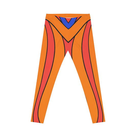 Orange Wave - AI Art - Women's Casual Leggings (AOP)