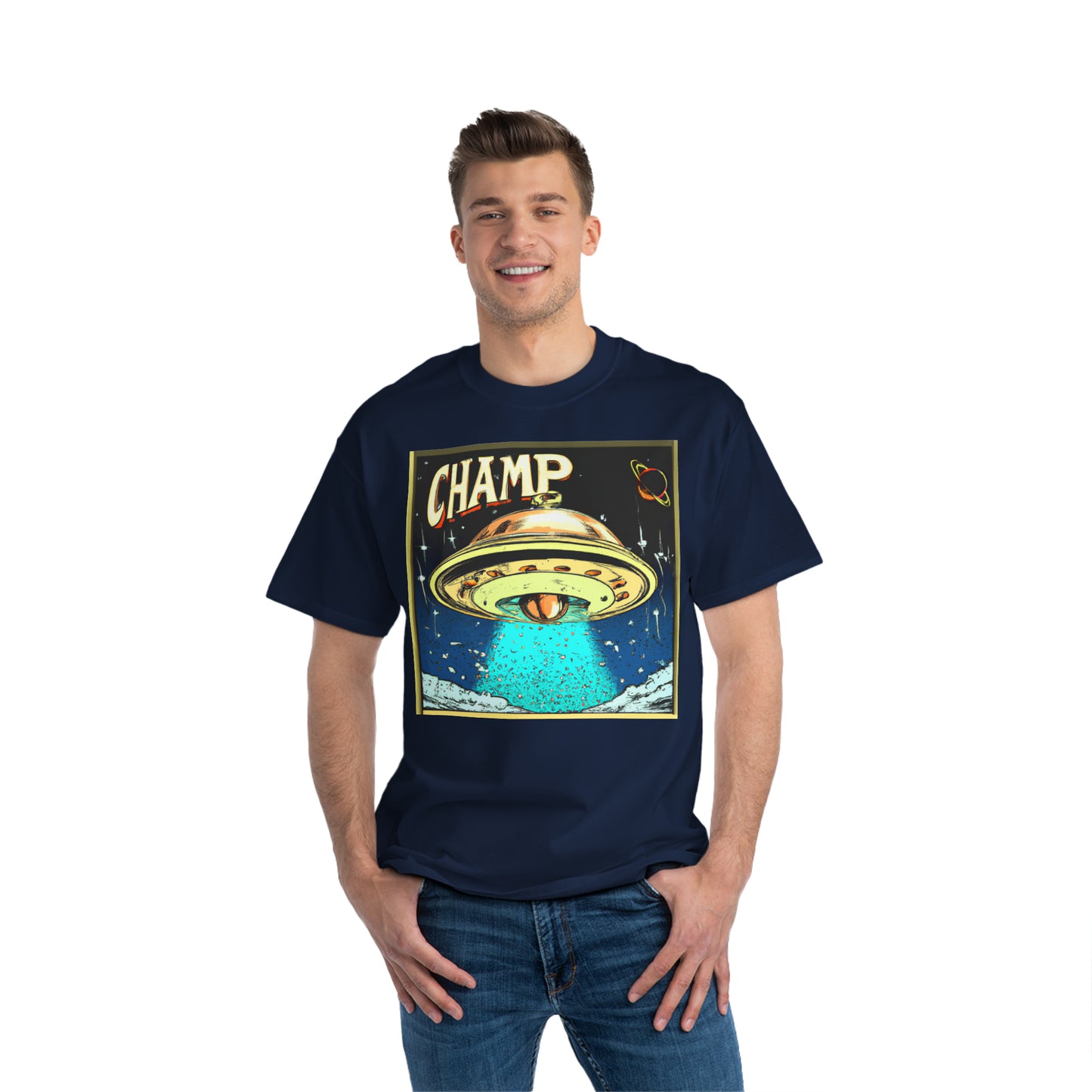 UFO CHAMP 4 - AI Art - Beefy-T® T-Shirt - (S - 6XL Sizes, Multiple Shirt Colors)