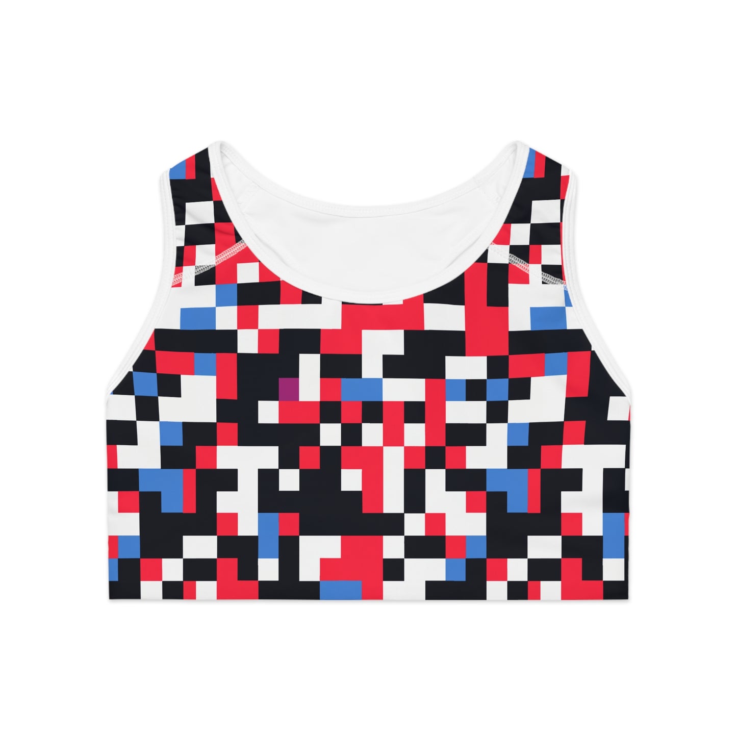 Colorful Pixelation 1 - AI Art - Sports Bra (AOP)