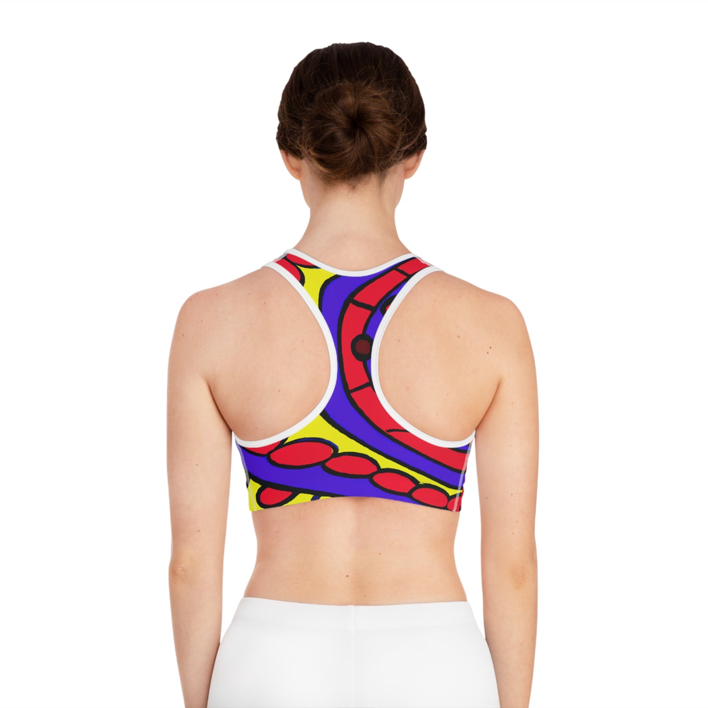 Psychedelic Comic Solar System - AI Art - Sports Bra - Made in USA