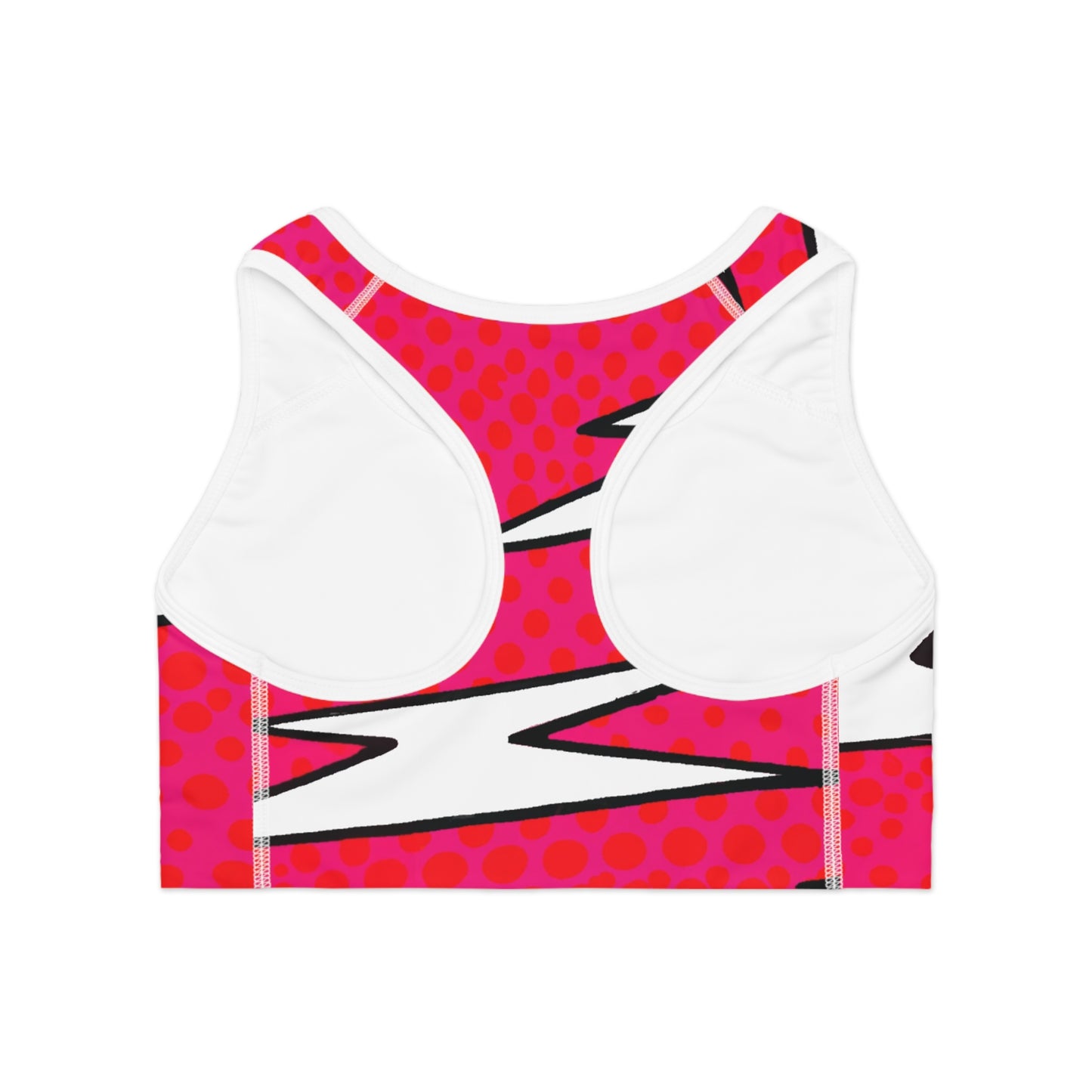 White Cherry Thunderbolts - AI Art - Sports Bra (AOP)