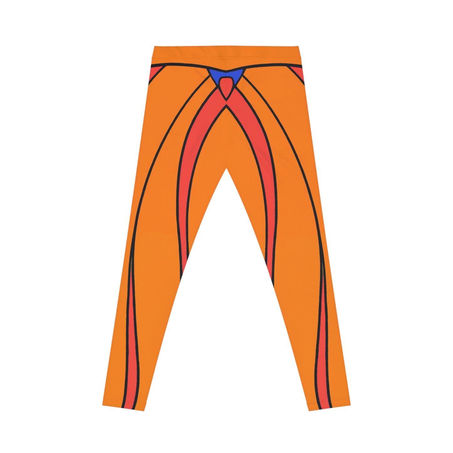 Orange Wave - AI Art - Women's Casual Leggings (AOP)