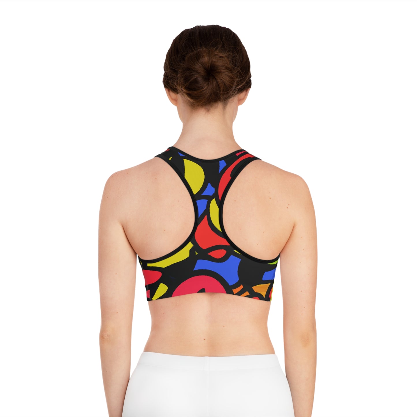 Cartoon Eyes - AI Art - Sports Bra - Made in USA