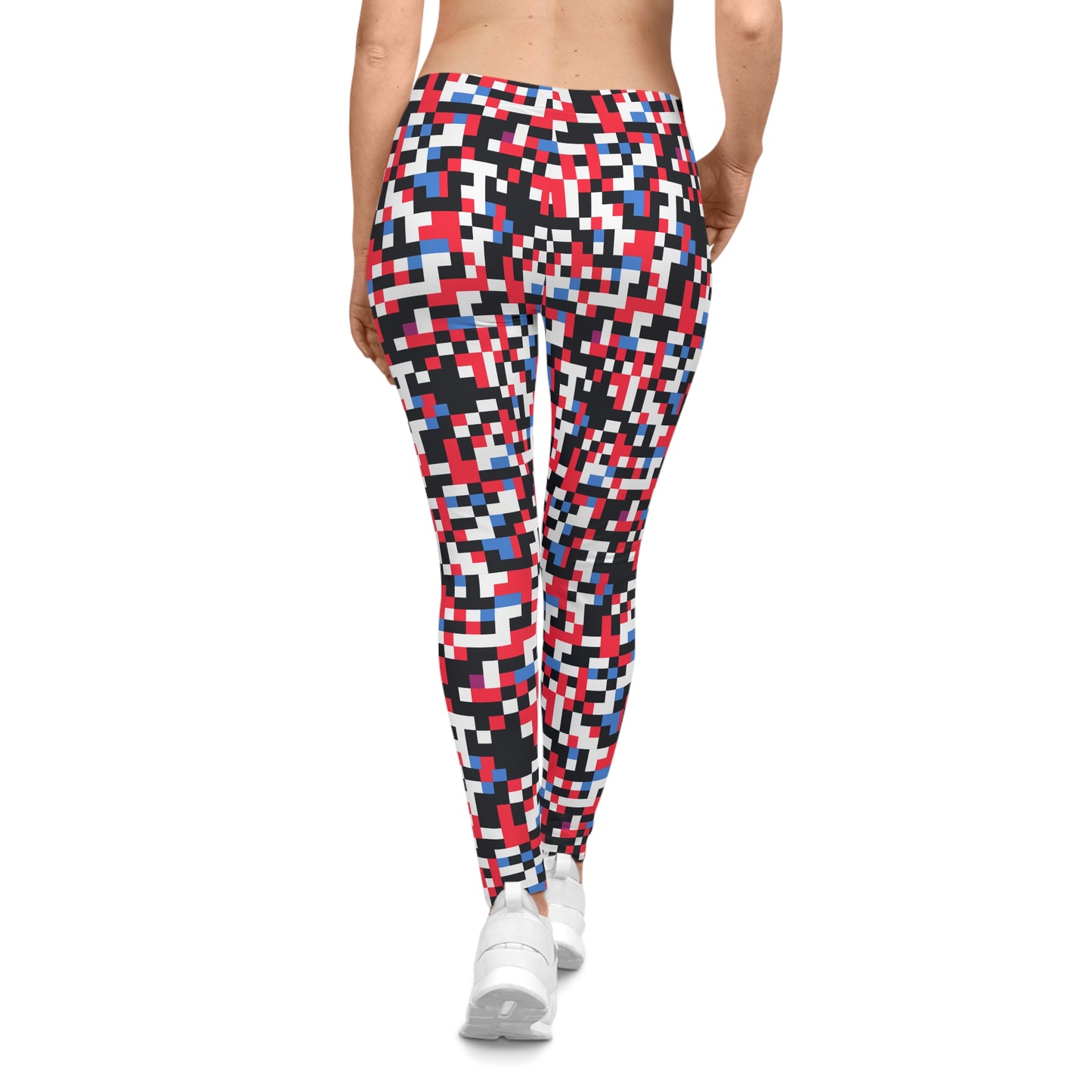 Colorful Pixelation 1 - Yoga Pants - AI Art - Women's Casual Leggings (AOP)