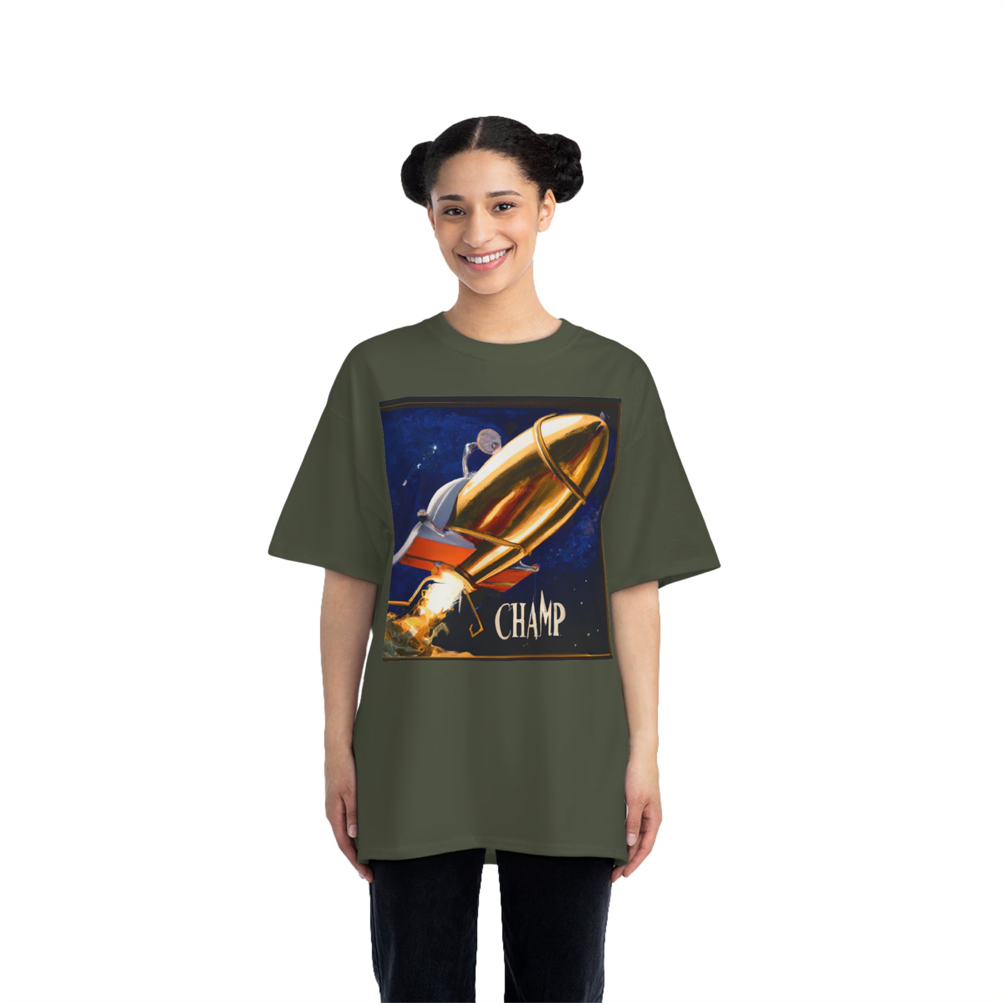 Steampunk Spaceship Champ 6 - AI Art - Beefy-T®  T-Shirt (Sizes S-6XL, Multiple Colors)