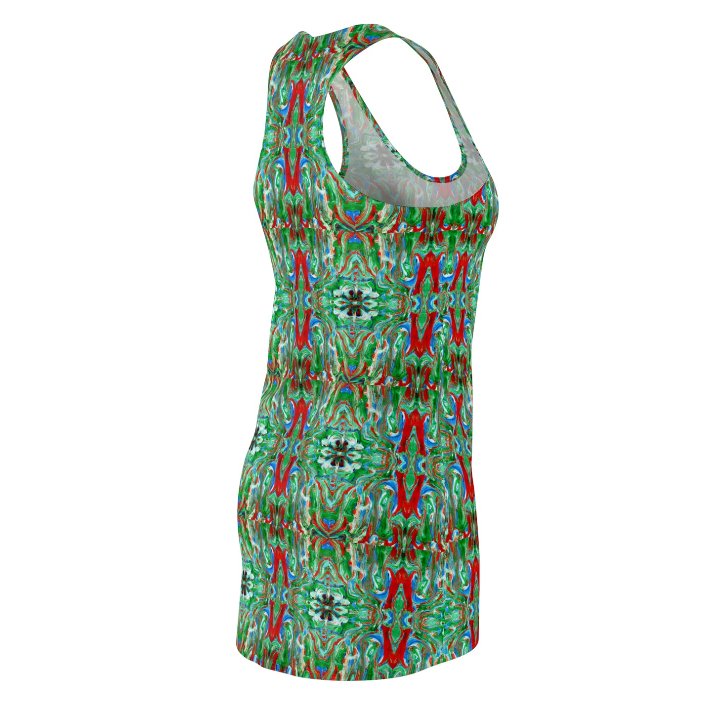 Kaleidoscope 2 - AI Art - Women's Cut & Sew Racerback Dress