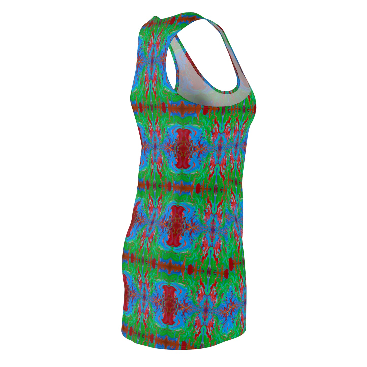 Kaleidoscope 1 - AI Art - Women's Cut & Sew Racerback Dress