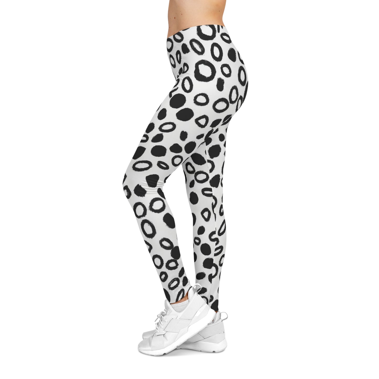 Charcoal Spots - AI Art - Women's Casual Leggings (AOP)