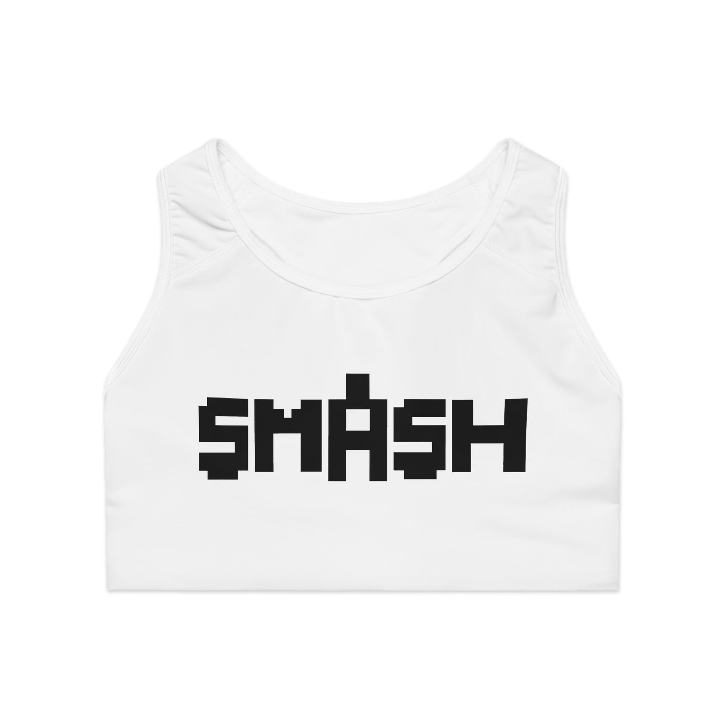 SMASH 8-bit Logo - AI Art - Sports Bra