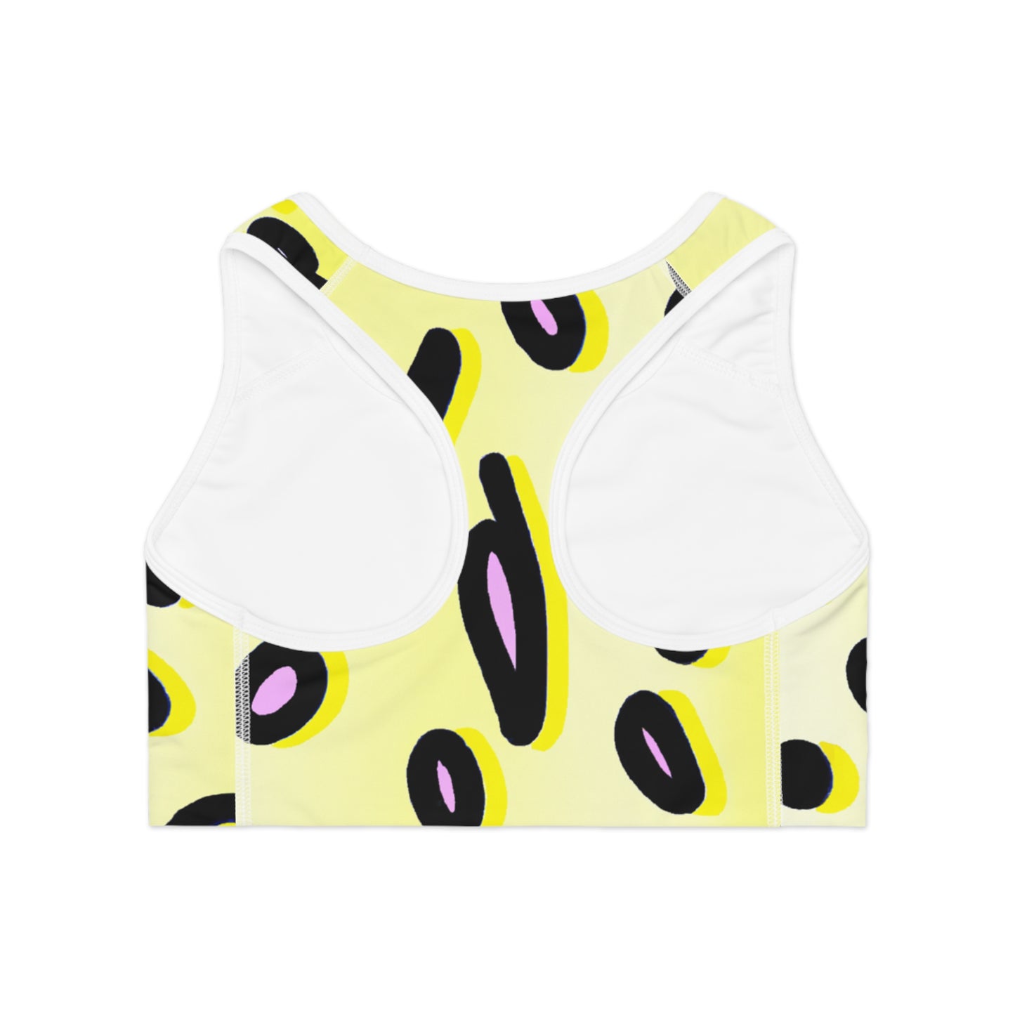 Lemon Black & Pink - AI Art - Sports Bra (AOP)