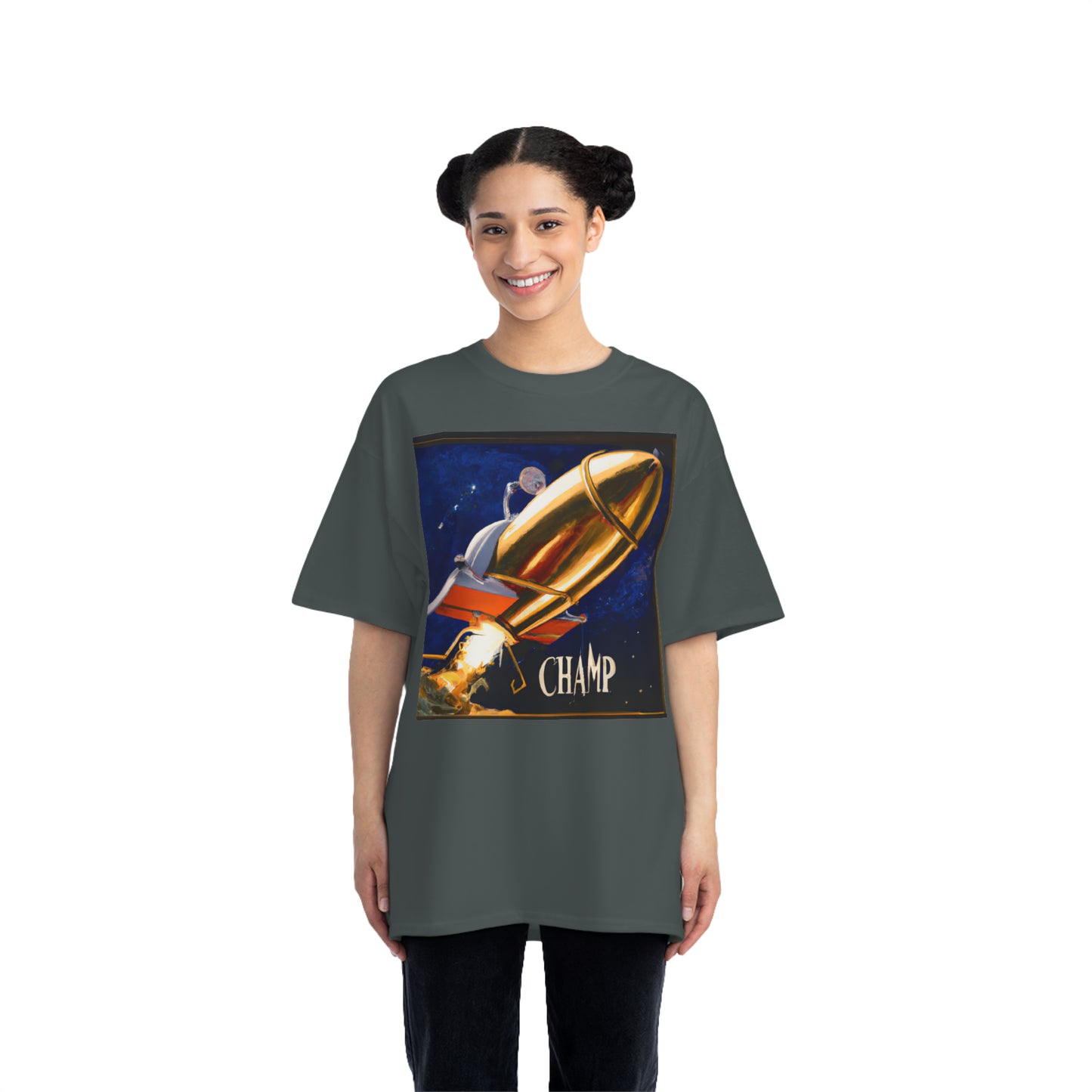 Steampunk Spaceship Champ 6 - AI Art - Beefy-T®  T-Shirt (Sizes S-6XL, Multiple Colors)