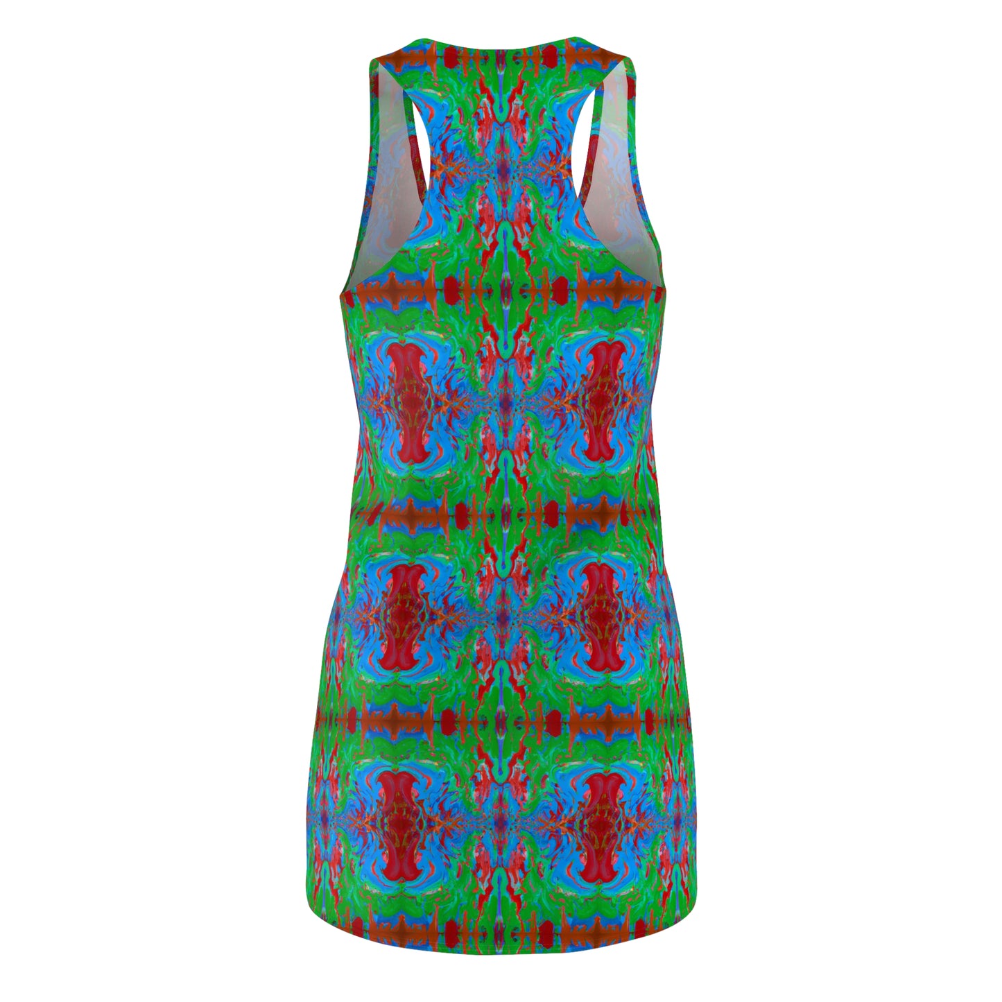 Kaleidoscope 1 - AI Art - Women's Cut & Sew Racerback Dress