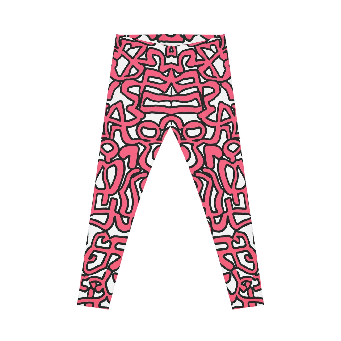 Pink Pretzels 2 - AI Art - Women's Casual Leggings (AOP)