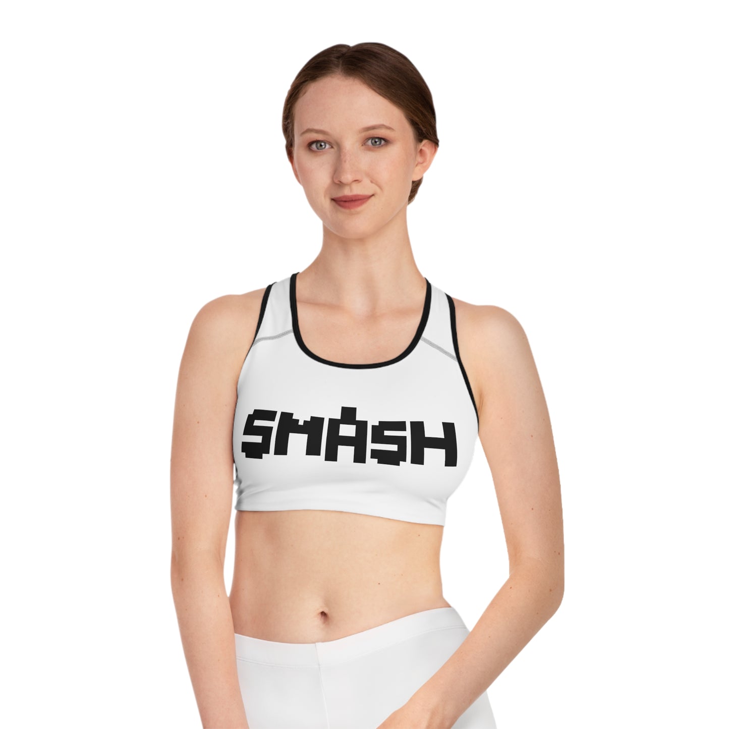 SMASH 8-bit Logo - AI Art - Sports Bra