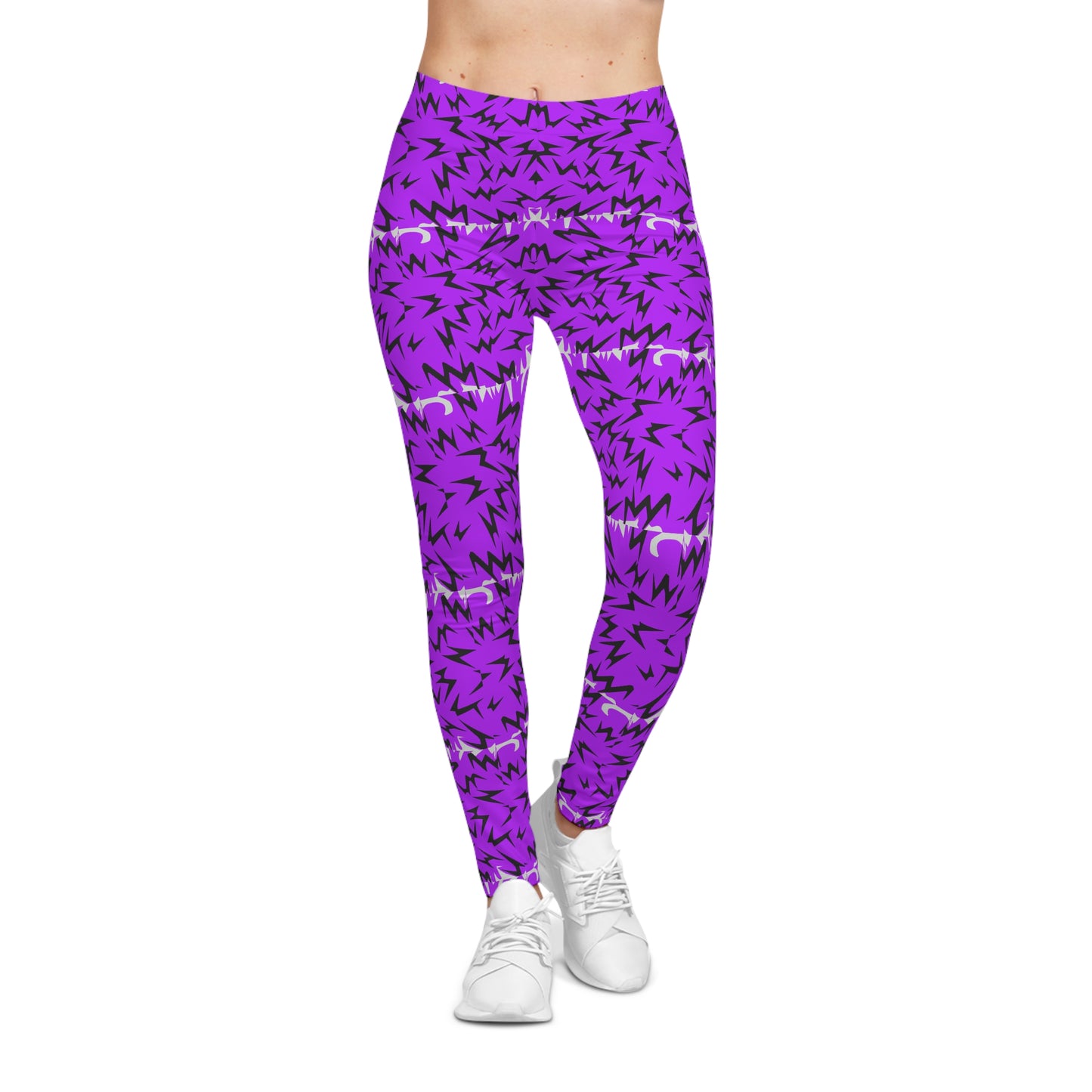 Bat Colony (Purple) - AI Art - Women's Casual Leggings (AOP)