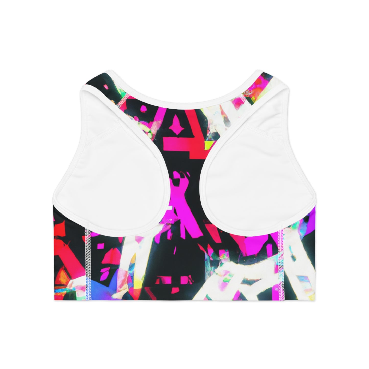 Neon Paintbrush - AI Art - Sports Bra (AOP)