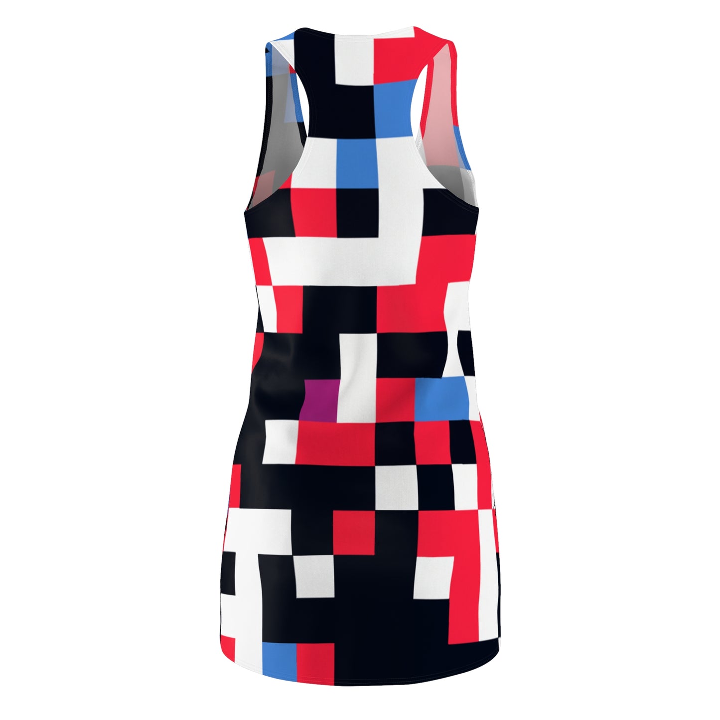 Colorful Pixelation 1 - AI Art - Women's Cut & Sew Racerback Dress (AOP)