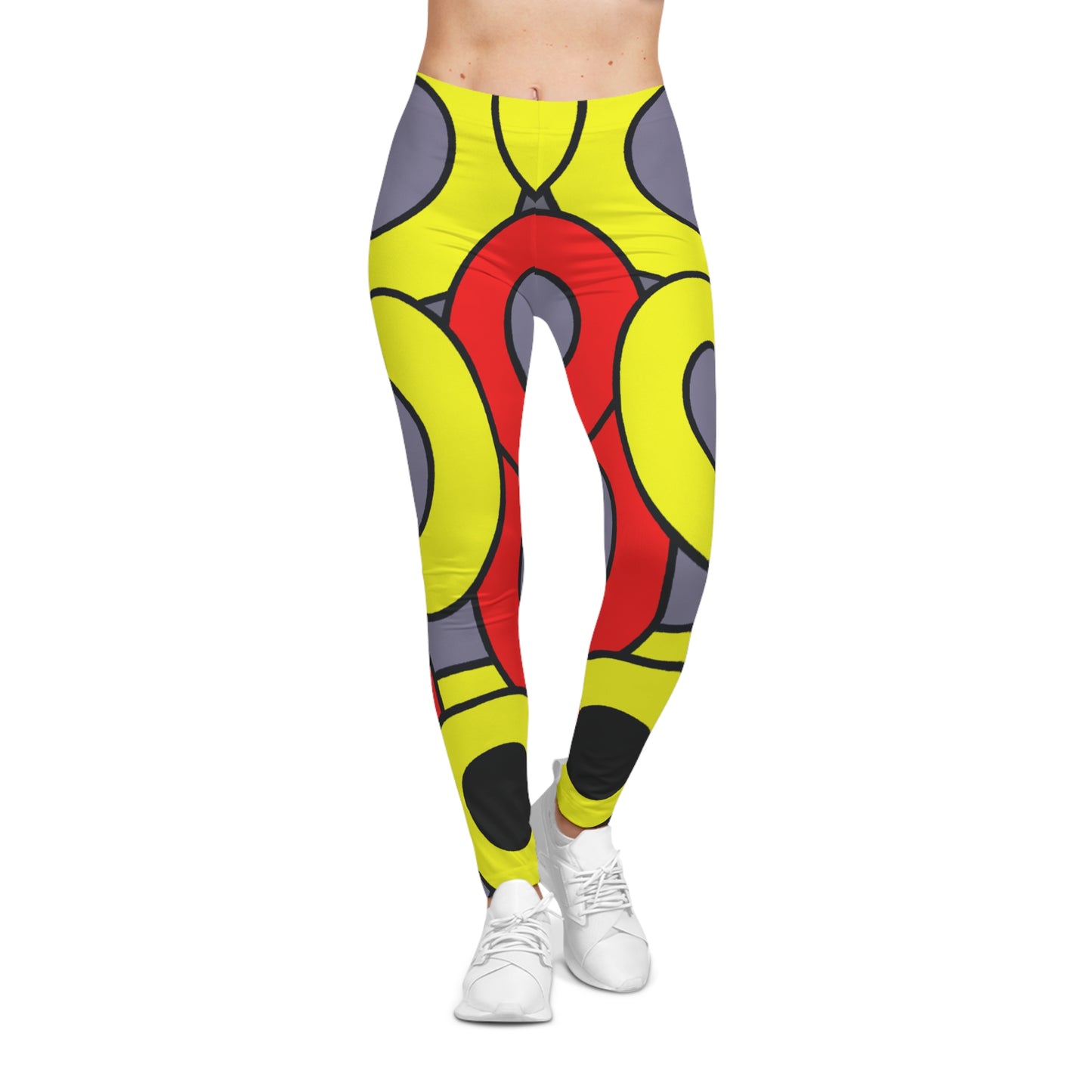 Lemon & Cherry Donuts - AI Art - Women's Casual Leggings (AOP)