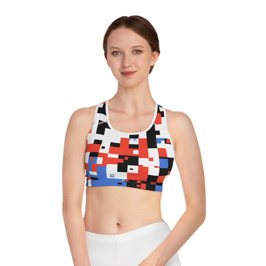 Scrambled Pixelation - AI Art - Sports Bra (AOP)