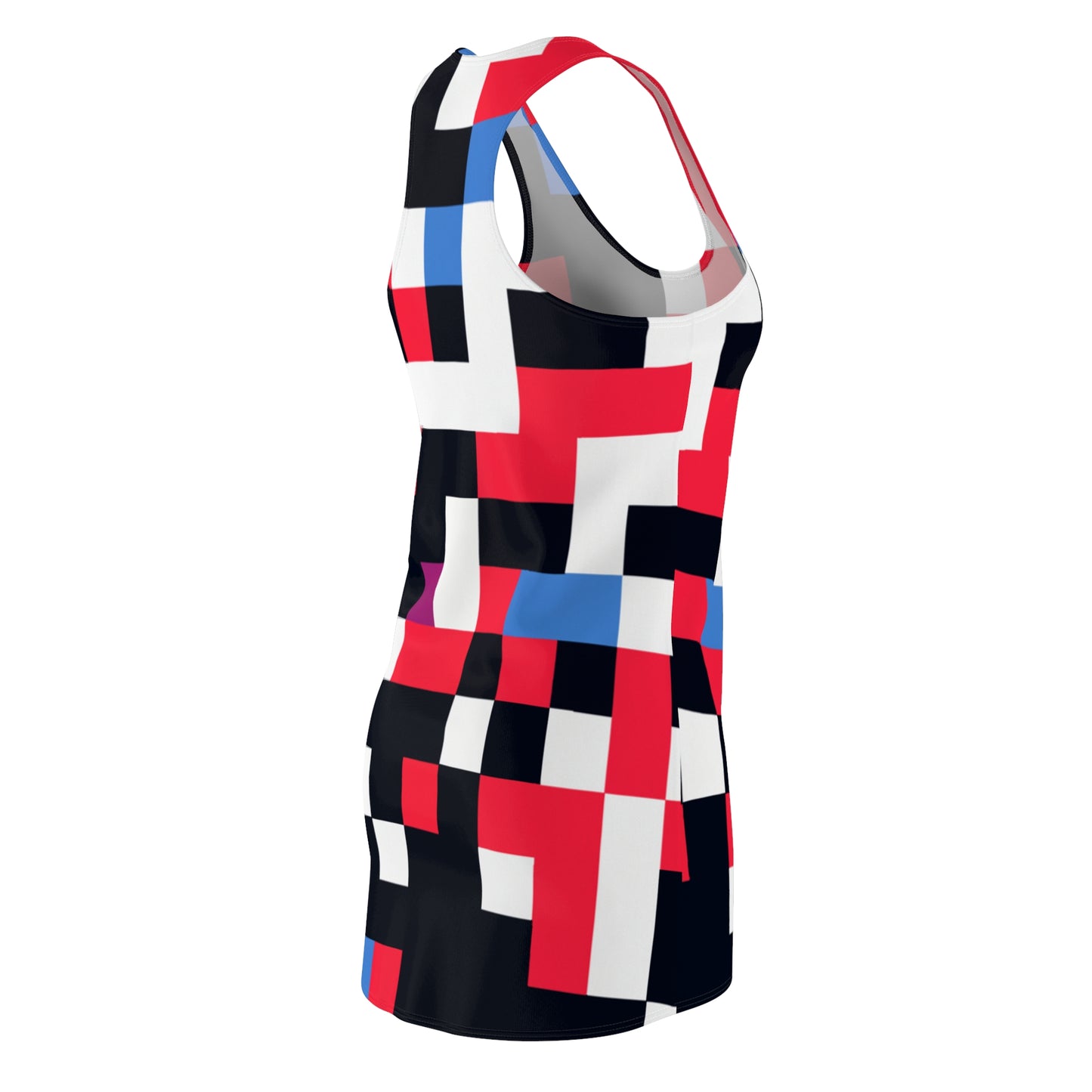 Colorful Pixelation 1 - AI Art - Women's Cut & Sew Racerback Dress (AOP)