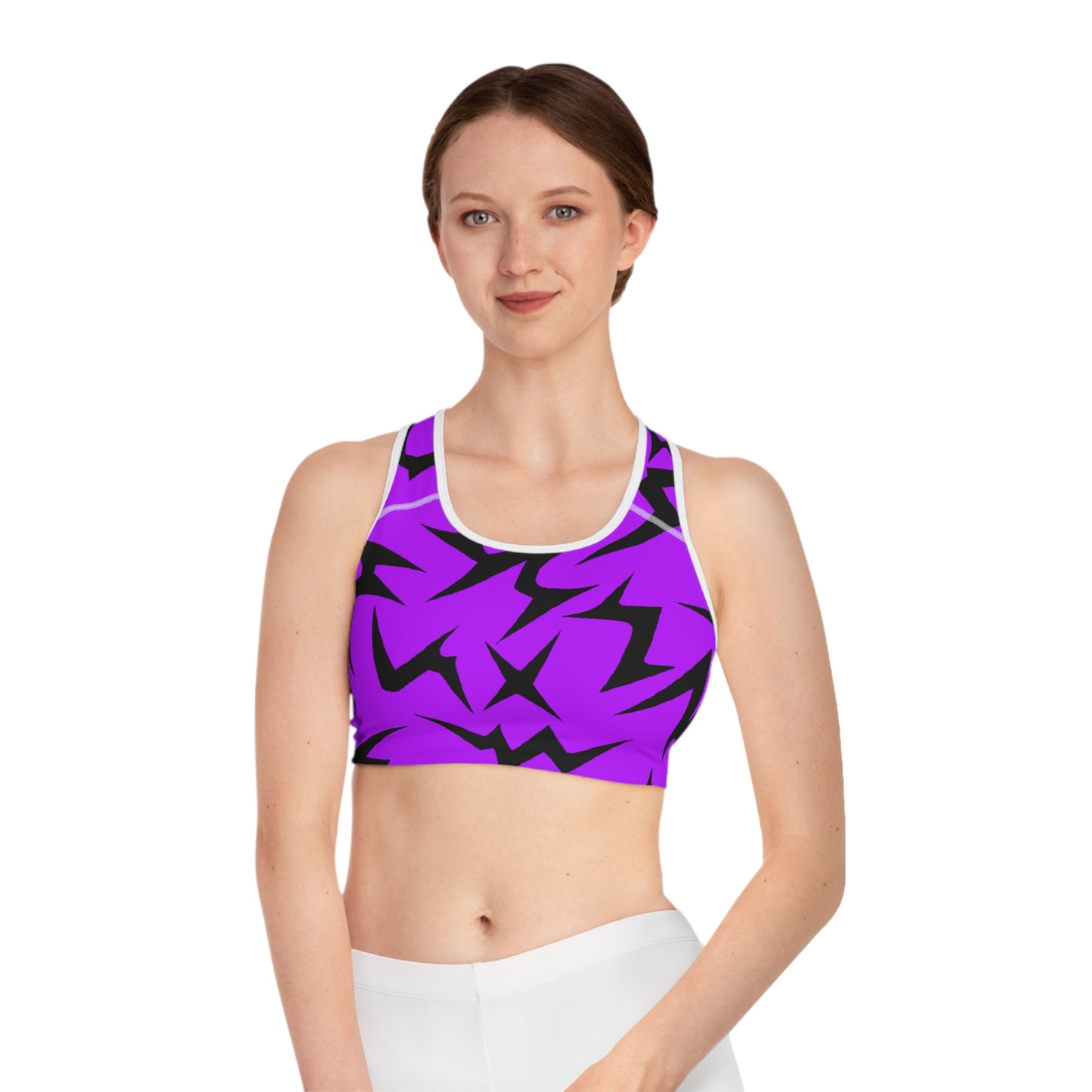 Bat Colony (Purple) - AI Art - Sports Bra (AOP)