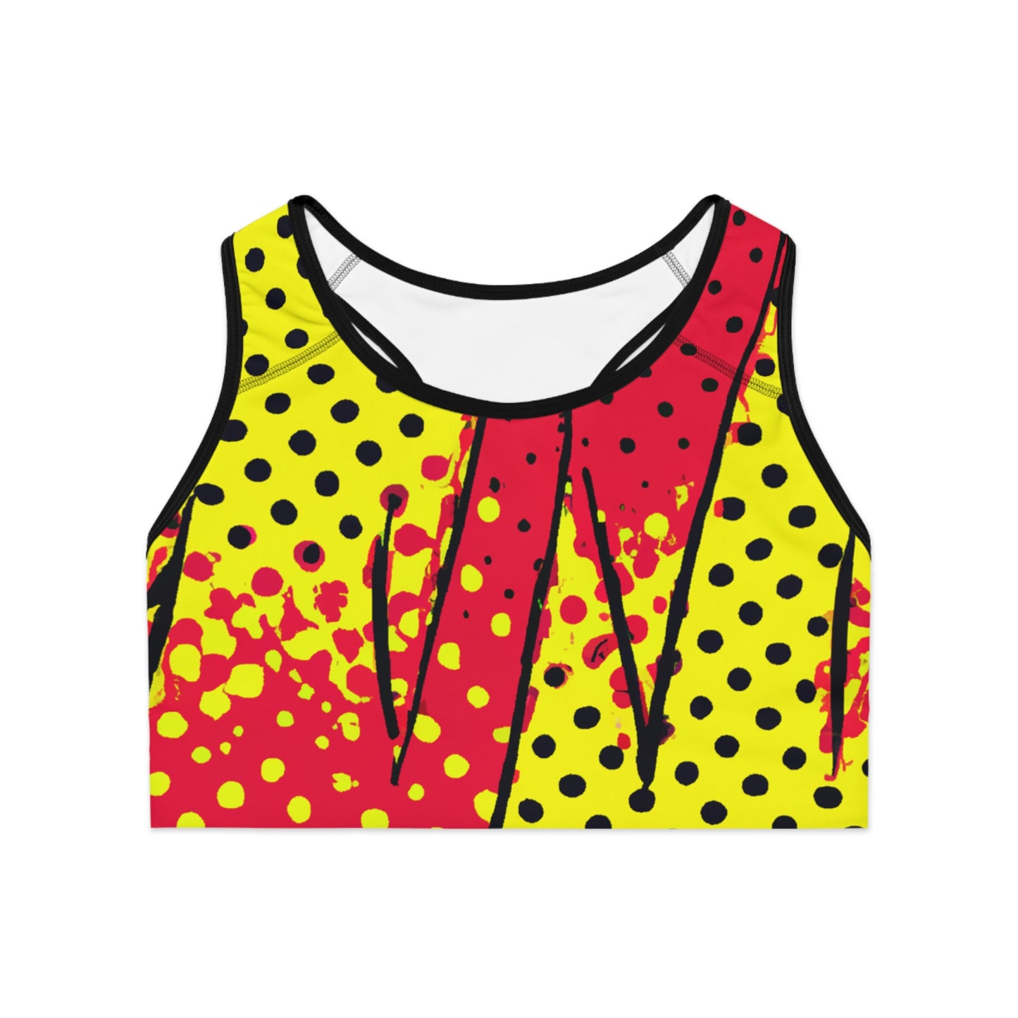 Mustard & Ketchup w/ Polka Dots - AI Art - Sports Bra (AOP)