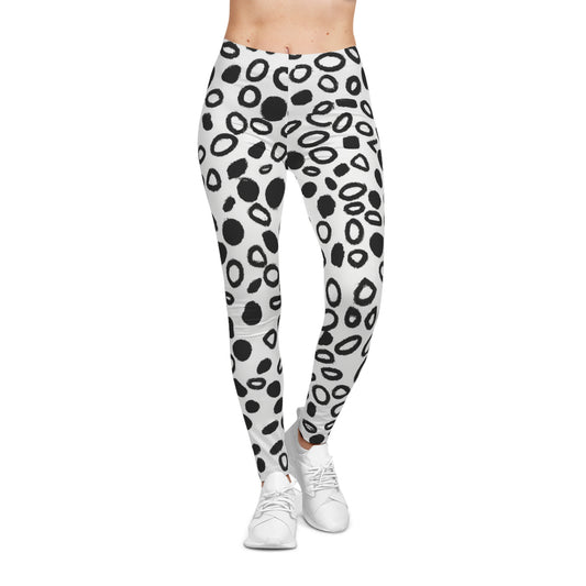 Charcoal Spots - AI Art - Women's Casual Leggings (AOP)