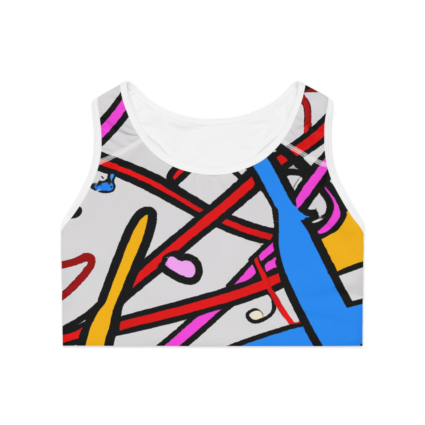 Cartoon Streamers - AI Art - Sports Bra (AOP)