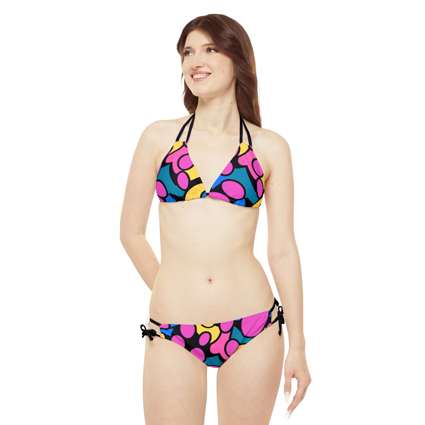 Cartoon Jellybeans - AI Art - Strappy Bikini Set