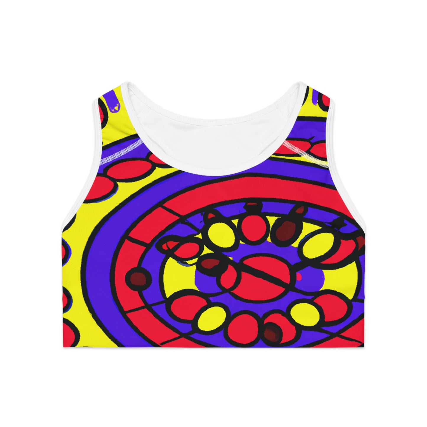 Psychedelic Comic Solar System - AI Art - Sports Bra - Made in USA