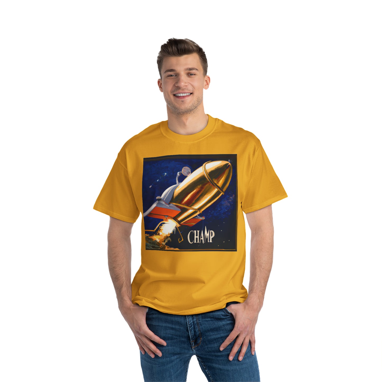 Steampunk Spaceship Champ 6 - AI Art - Beefy-T®  T-Shirt (Sizes S-6XL, Multiple Colors)