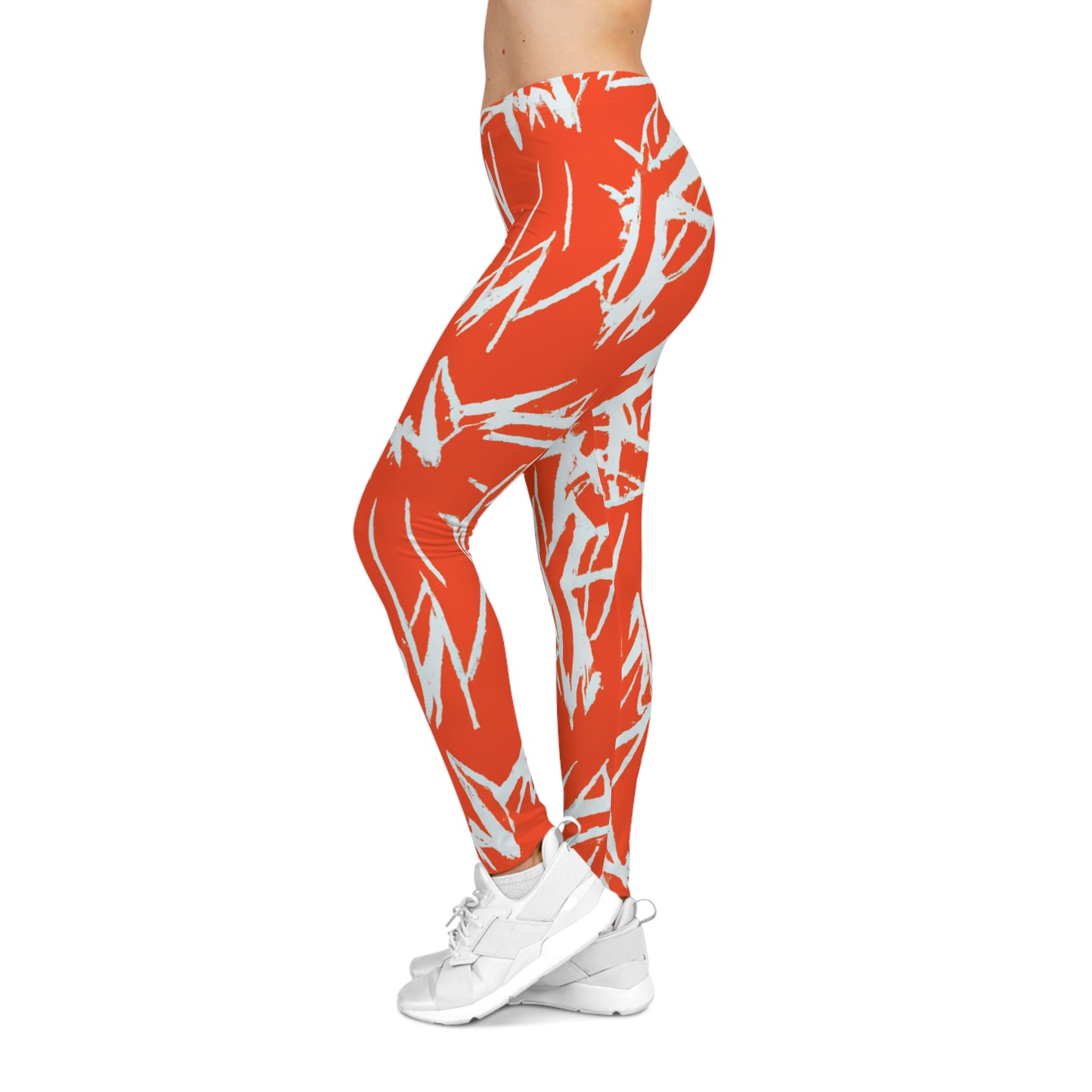 Pumpkin Scratches - AI Art - Women's Casual Leggings (AOP)