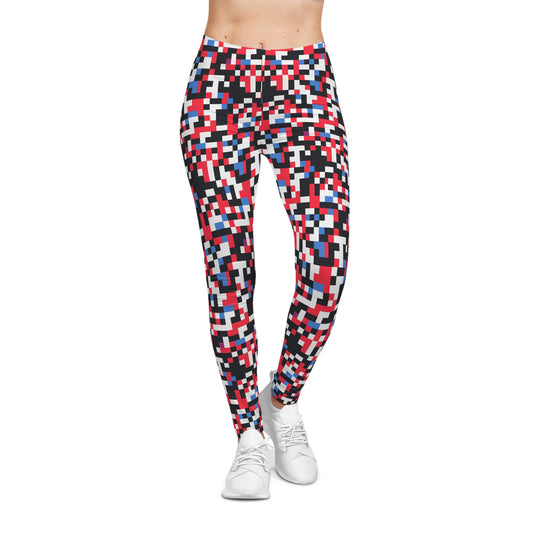 Colorful Pixelation 1 - Yoga Pants - AI Art - Women's Casual Leggings (AOP)