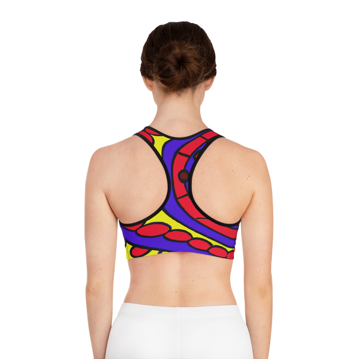 Psychedelic Comic Solar System - AI Art - Sports Bra - Made in USA