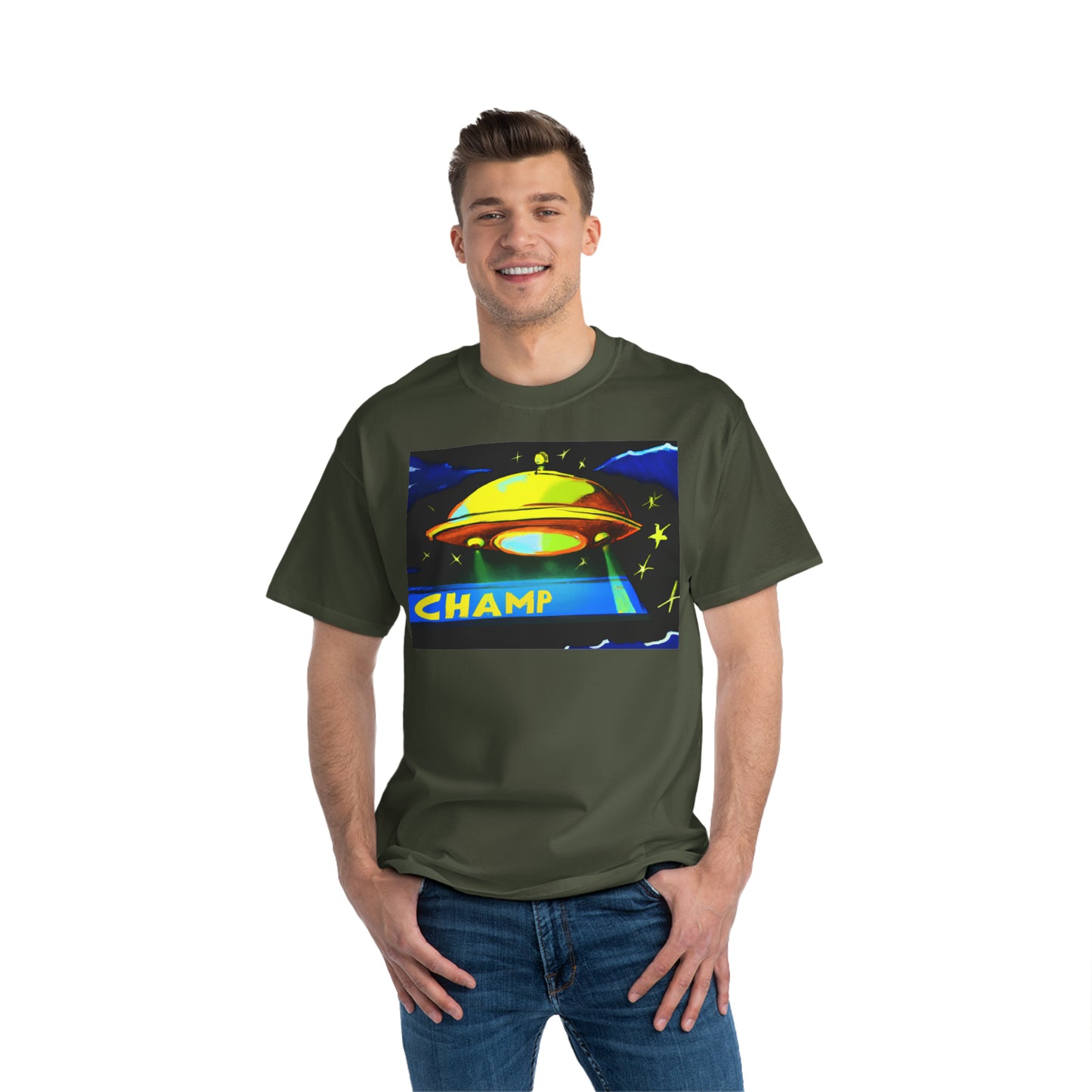 UFO CHAMP 6 - AI Art - Beefy-T® T-Shirt - (S - 6XL Sizes, Multiple Colors)