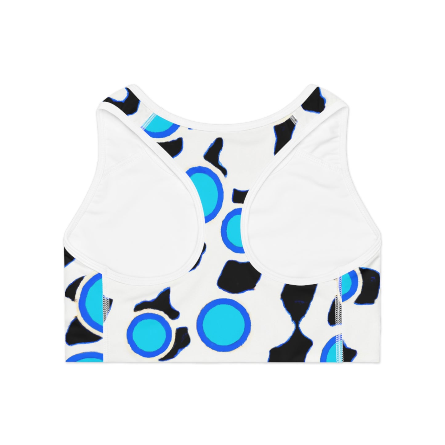 Blue Leopard Bubbles - AI Art - Sports Bra (AOP)