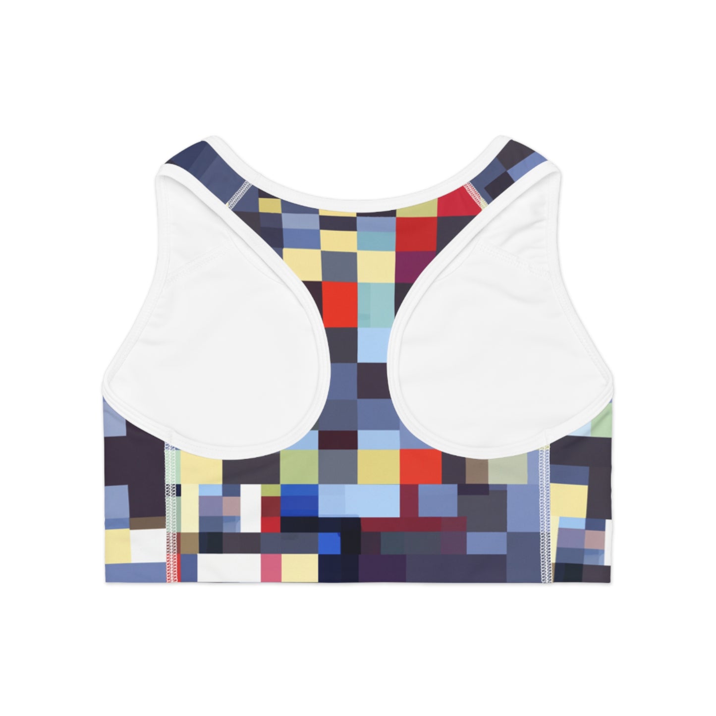 Colorful Pixelation 3 - AI Art - Sports Bra (AOP)