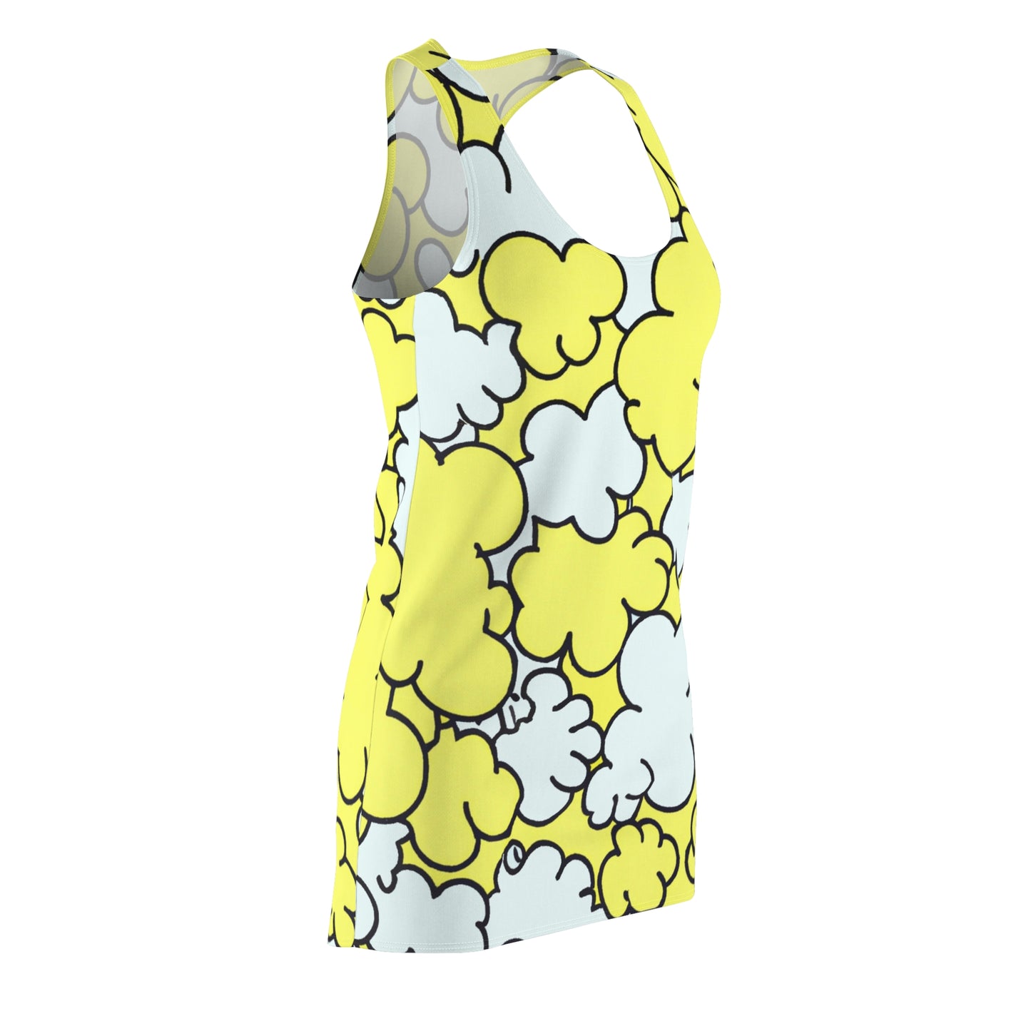 Buttered Popcorn - AI Art - Women's Cut & Sew Racerback Dress